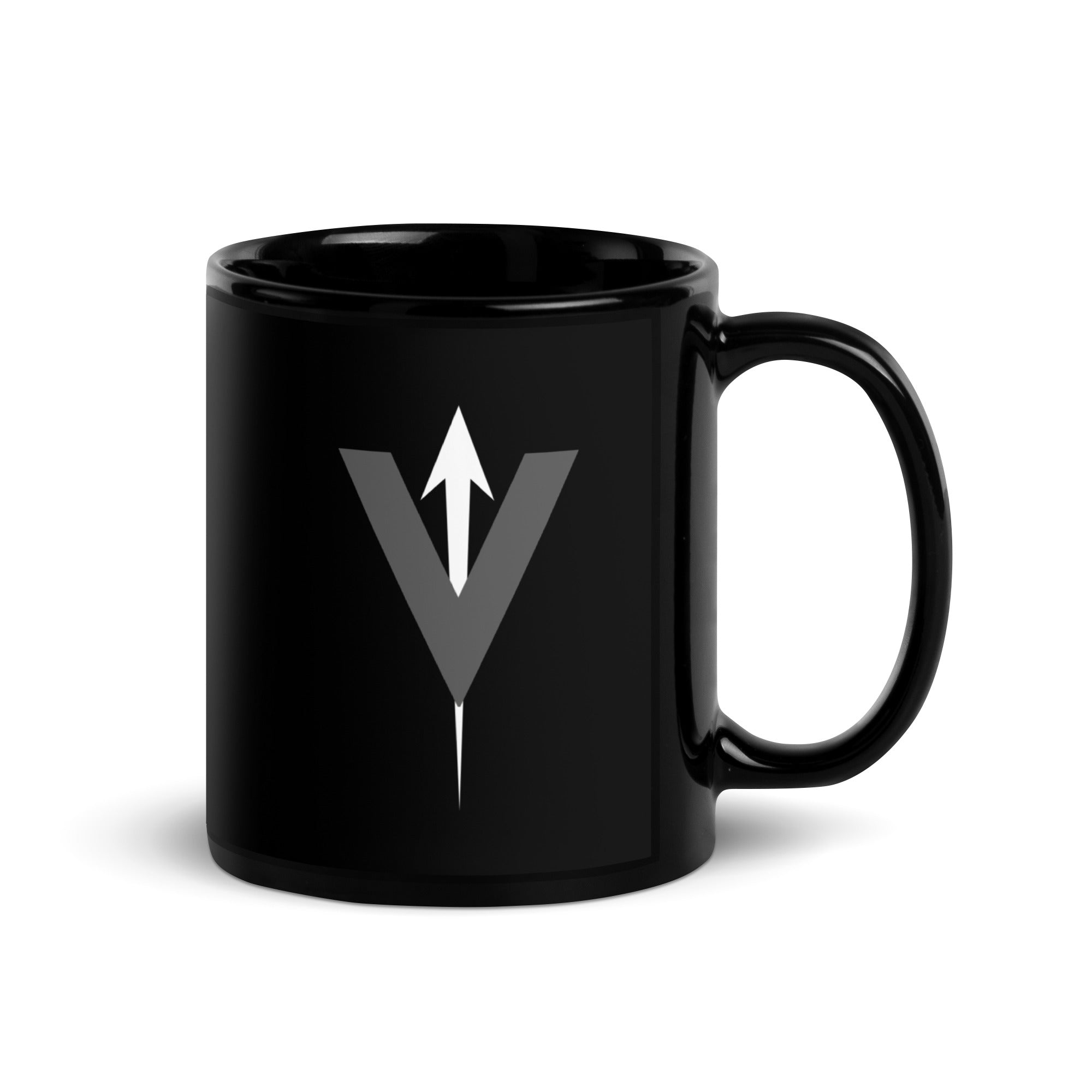 Vector Male Logo Black Glossy Mug