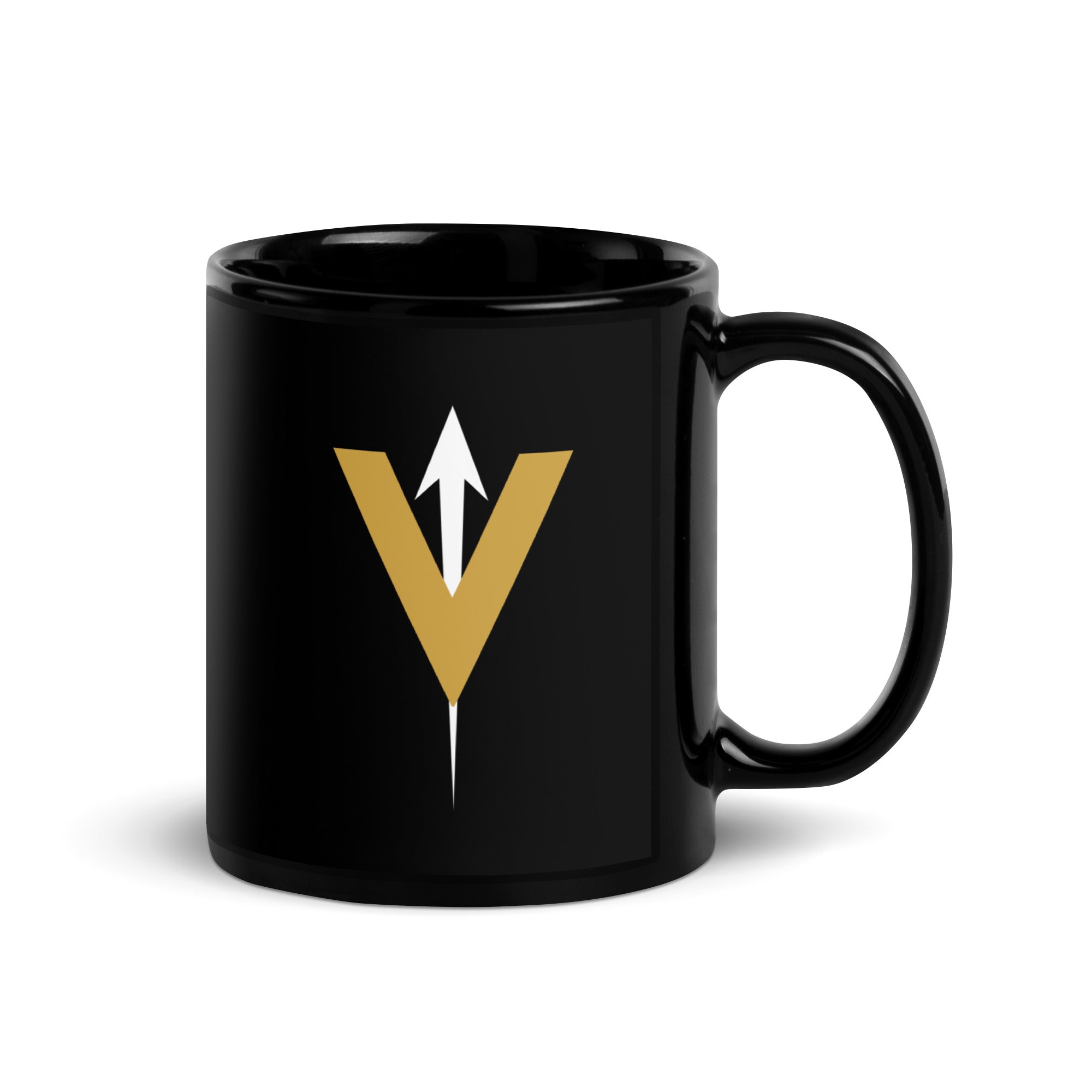 Vector Male Logo Black Glossy Mug
